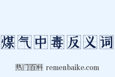 煤气中毒反义词是什么意思的图片